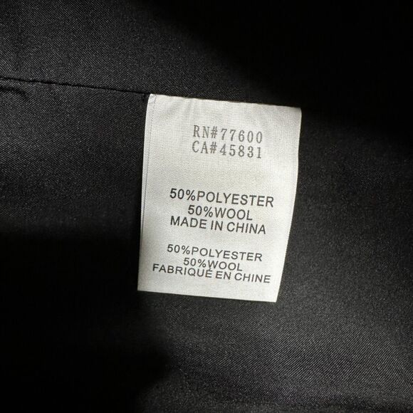 Sandrine Rose Empire Herringbone Wool Blend Blazer Gray Button Women Medium NWT - Picture 12 of 13